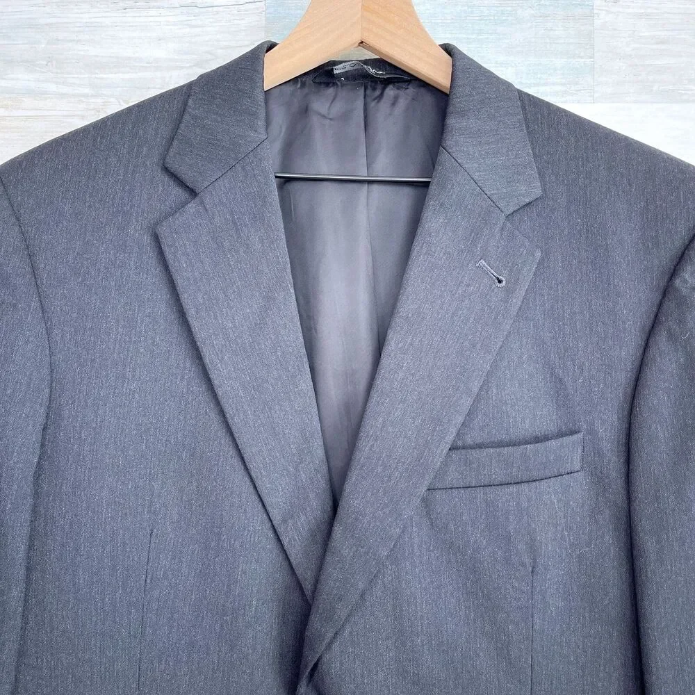 Jos A Bank Signature Wool Suit Charcoal Gray Mens 40S Jacket 36 Pants